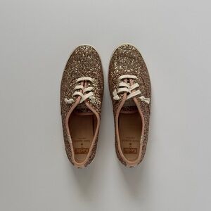 Kate Spade Rose Gold Glitter Keds